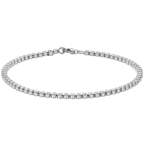Silver Ladies' Cz Bracelet 2.9g